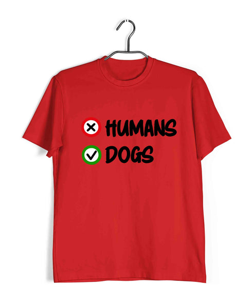 Aaramkhor Specials Dogs HUMANS VS DOGS Custom Printed Graphic Design T-Shirt for Women